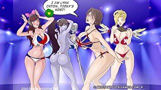 Overwatch Girls Giving Their #1 Fan Sex - OverCrotch Bikini Contest - Meet and Fuck Games