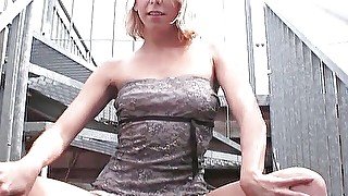 Alice in the outdoor masturbation