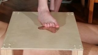 Domina bare feet cock stomping & footjob pt1 HD