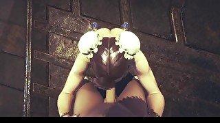 Chun-Li lets you win so she can drain your cock