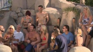 Drinks and sex in a mansion full of horny swinger couples!