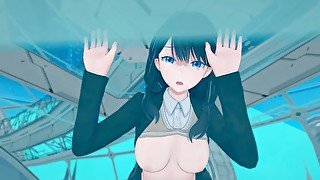 【RIKKA TAKARADA】【HENTAI 3D】【SHORT ONLY WALL DOGGYSTYLE POSE】【SSSS.GRIDMAN】