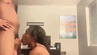 Big Booty teen 18+ Ebony Gives Sloppy Head And Fuck Doggystyle