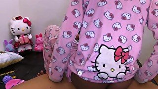 HD Msnovember Stepdad Have Unprotected Doggystyle & Riding Sex With His Adorable Stepdaughter Wearing Hello Kitty Pajamas Unb