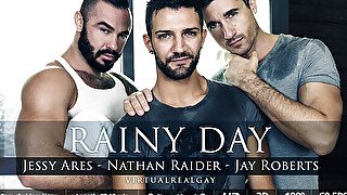 Jay Roberts & Jessy Ares & Nathan Raider in Rainy Day - SexLikeReal Gay