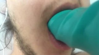 FtM Dildo Blowjob