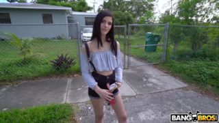 Sadie blake flashes her tits for money on the street