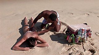 Interracial threesome for two white sluts looking for black cocks