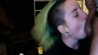 Slovenian punk girl sucking dick