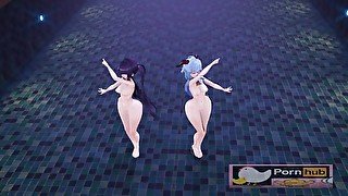 mmd r18 Summer Time Mona Ganyu genshin impact sexy bitch 3d hentai king fuck the princess