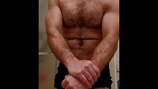 MUSCLE BEAR FLEXING IN BOXER BRIEFS