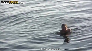 Secret tape of girlfriend's naked swimming