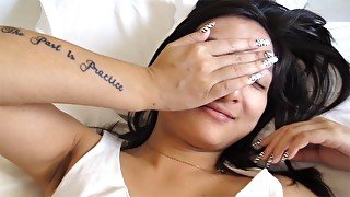 Good morning sex with amateur hairy pussy Asian girlfriend named Pancake