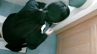 Asain bunnies captured on a squat toilet spy cams