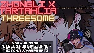 Threesome with Zhongli x Tartaglia  Genshin Impact NSFW Audio and Boyfriend ASMR