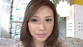 Brunette Japanese babe gets busy during an interview by Blowjob Fantasies from Japan