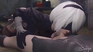 YoRHa 2B Blowjob Animation 3D Nier Automata