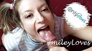 cute petite miley gets throat fucked