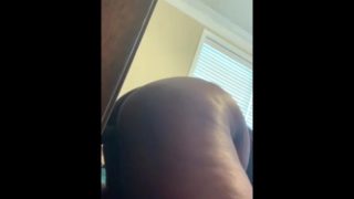 Phat ass taking back shots from big dildo creamy finish