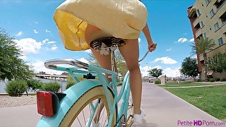 Ardent cyclist with juicy booty Avi Love gets banged doggy style