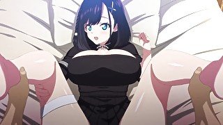 Fucking busty and thick anime girl until creampie in her tight pussy