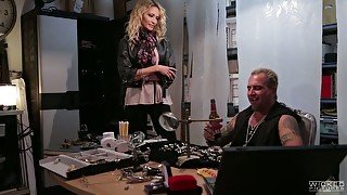 Jessica Drake fucking passionately in the office in super hot Wicked porn clip