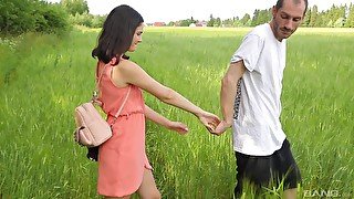 Ariel Grace gets fucked on a picnic and loves every second of it