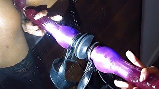 DP Butt Plug & Dildo Fuck from Kinky Ebony Goddess Sheridan Ave