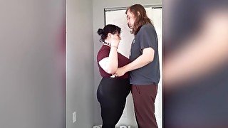 BBW tit worship and cum swallowing