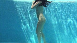 Jessica Lincoln small tatted Russian teen in the pool