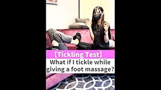 What if I tickle while giving a foot massage?♡ #shorts