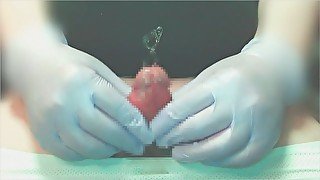 メタルブジーオナニーの後の潮吹きオナニー　Squirting masturbation after metal bougie masturbation.