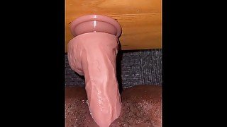 Dicked down by Dildo slow-mo