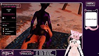 Cumpilation: Cute VTuber Kitten Cums for Chat (Over and Over)