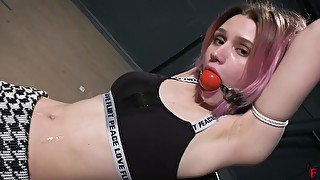 Drooling Ball Gagged Slut