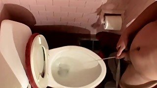 Few twinks voyeur piss in toilet and hot solo masturbation