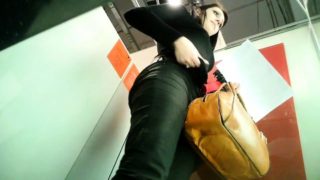 Attractive amateur brunette changes clothes on hidden cam