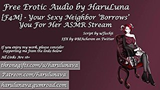 [F4M] [Script Fill] Your Sexy Neighbor “Borrows” You for Her ASMR Stream [ASMR] [gentle Fdom]