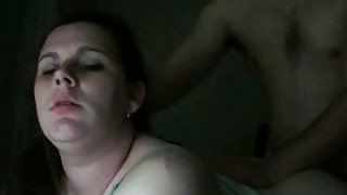 Green eyed BBW girlfriend gets brutally doggyfucked on webcam