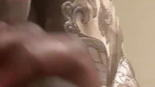 Chocolate Dick King in bed stroking big cock