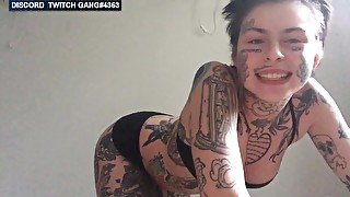 Inked freaky teen wanna see me naked on webcam too