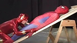 fetish touching and masturbation for 2 super heros in uniform