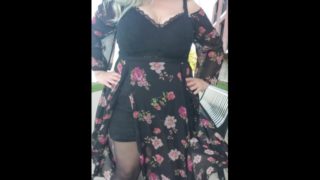 Public Titty Bounce in a Dress ;)