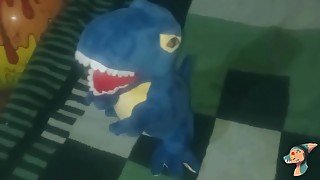 Appearance Plush toy Blue dinosaur t-rex