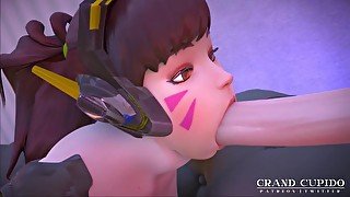 Dva finds place for such a Big Hot Dick [Grand Cupido]( Overwatch )