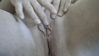 Stretching my pussy with fingers and masturbating on camera