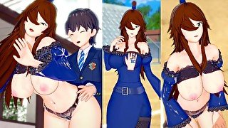 【エロゲーコイカツ！】Naruto(ナルト疾風伝) 照美メイ(水影)3DCG巨乳アニメ動画[Hentai Game Koikatsu! Mei Terumi(Anime 3DCG Video)]