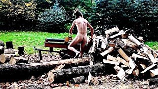 Just me splitting firewood.