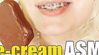 Food fetish ice-cream video ASMR