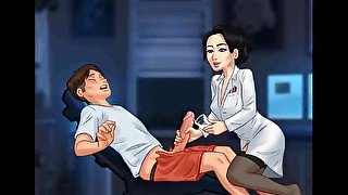 Summertime saga: Japanese professor is milking a student in her office ep 177